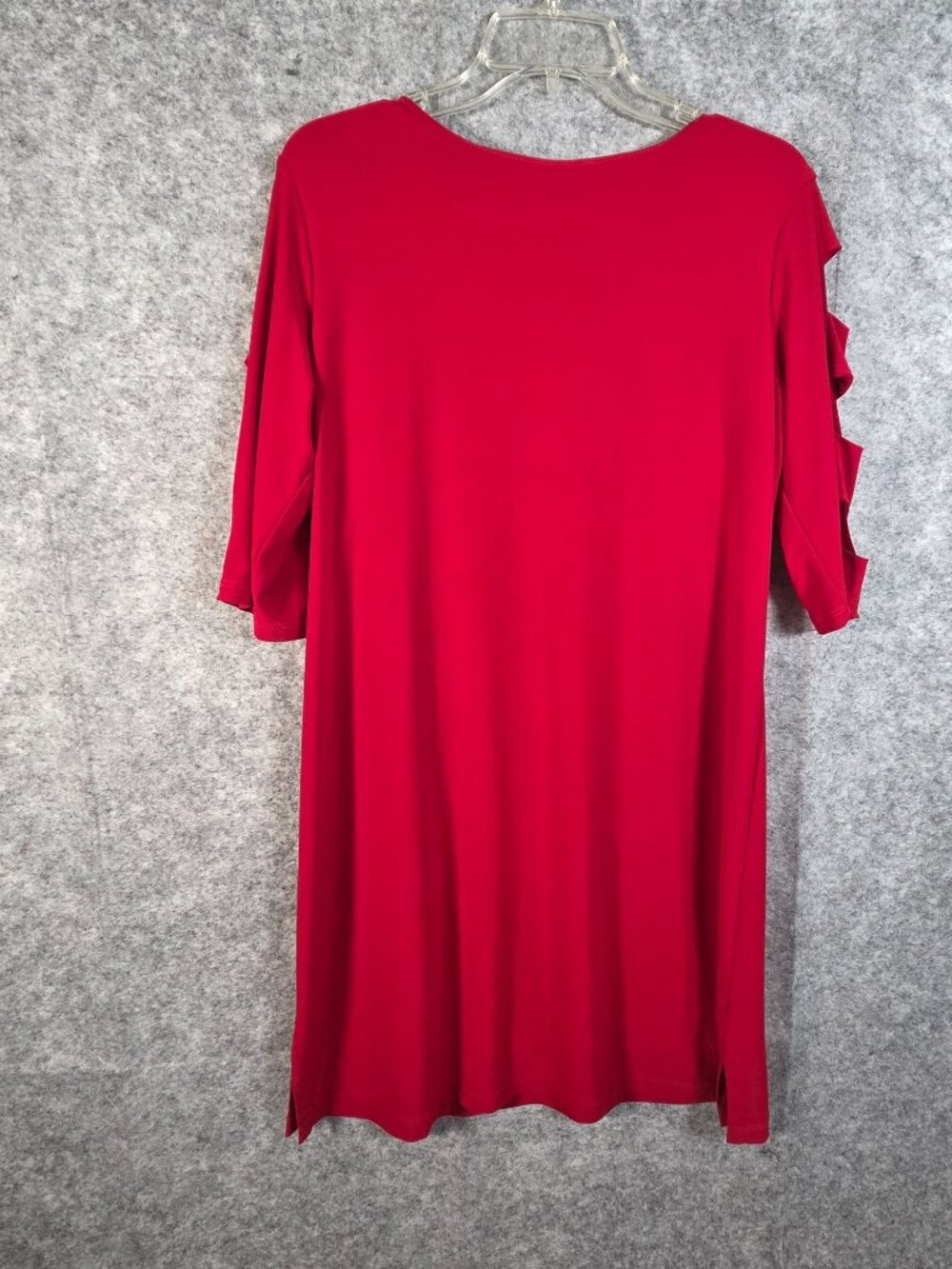 Ciara Sun Woo Red Cutout Sleeve Top XL V Neck Party Glam Blouse - Picture 6 of 8